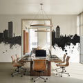 Umm Al Quwain Skyline Black & White Mural Wallpaper - room preview 02