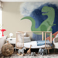 Surfing T-Rex Mural Wallpaper - room preview 02