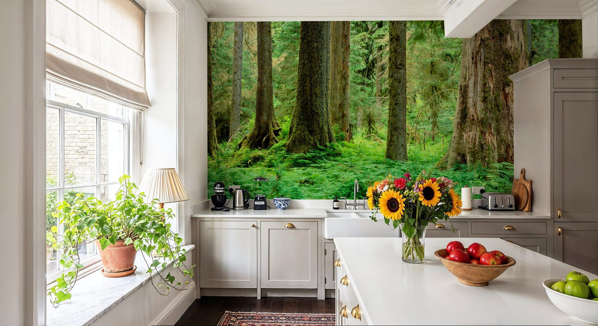Hoh Rainforest Mural Wallpaper - room preview 02