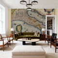 Old Map of Italy, 1570 Mural Wallpaper - room preview 02