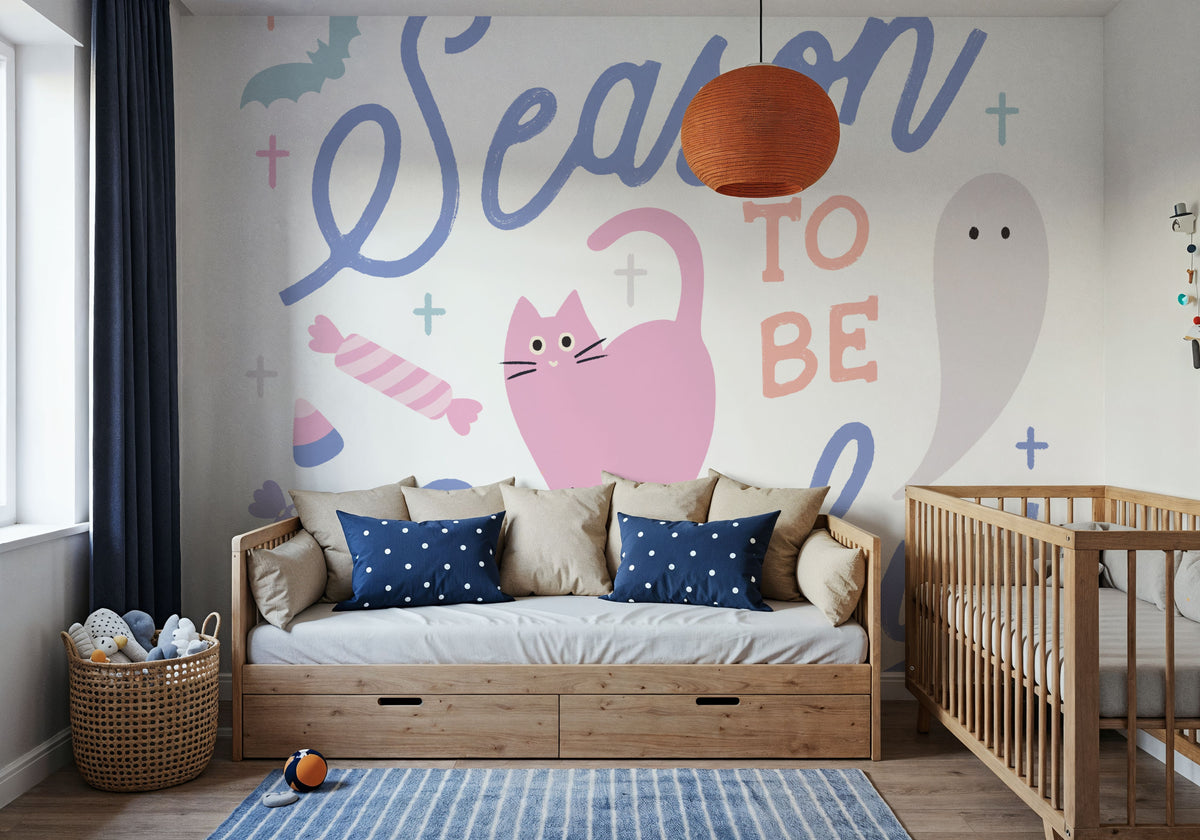 Trick or Treat V Pastel Mural Wallpaper - room preview 02