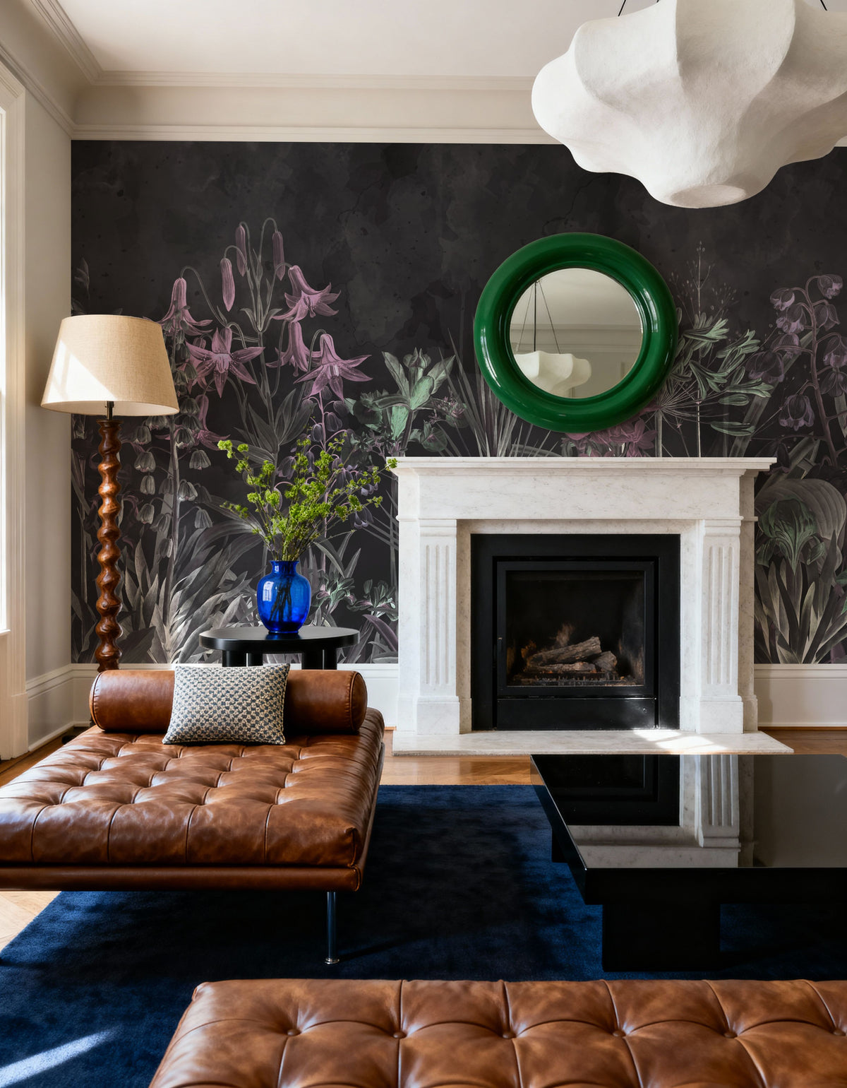 Field of Dreams Dark Green Mural Wallpaper - room preview 02