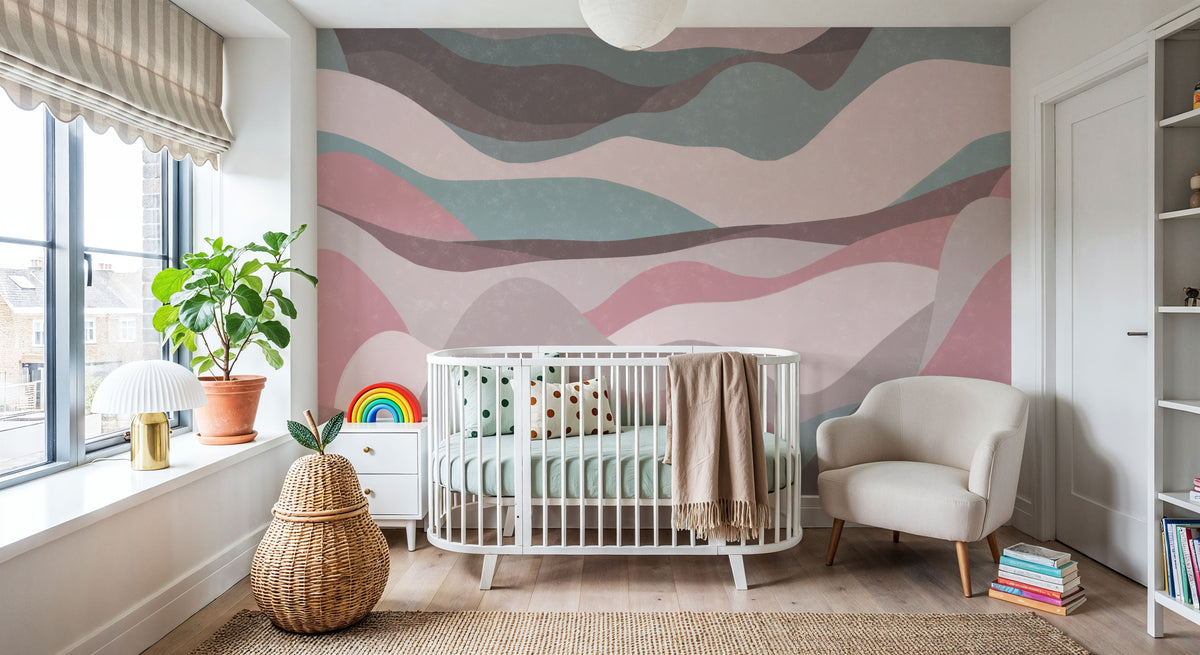 Collage Vista, Rose Mural Wallpaper - room preview 02