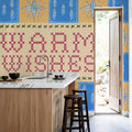 Quilted Christmas III Mural Wallpaper - Neutral Tone - room preview 02