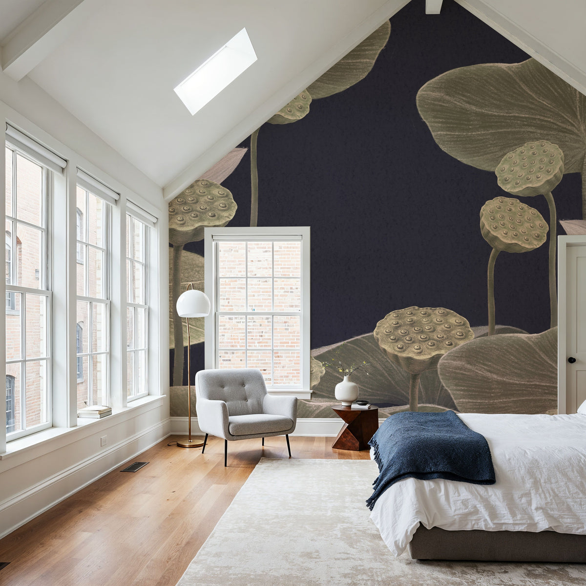 Lotus Bloom Mural Wallpaper - room preview 02