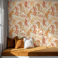 Harvest Sprig Brown Mural Wallpaper - room preview 02