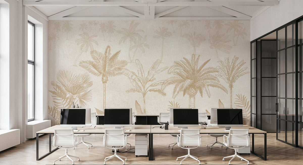Palm Reverie Mural Wallpaper - room preview 02