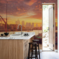 Harbor Sunset Sails Mural Wallpaper - room preview 02