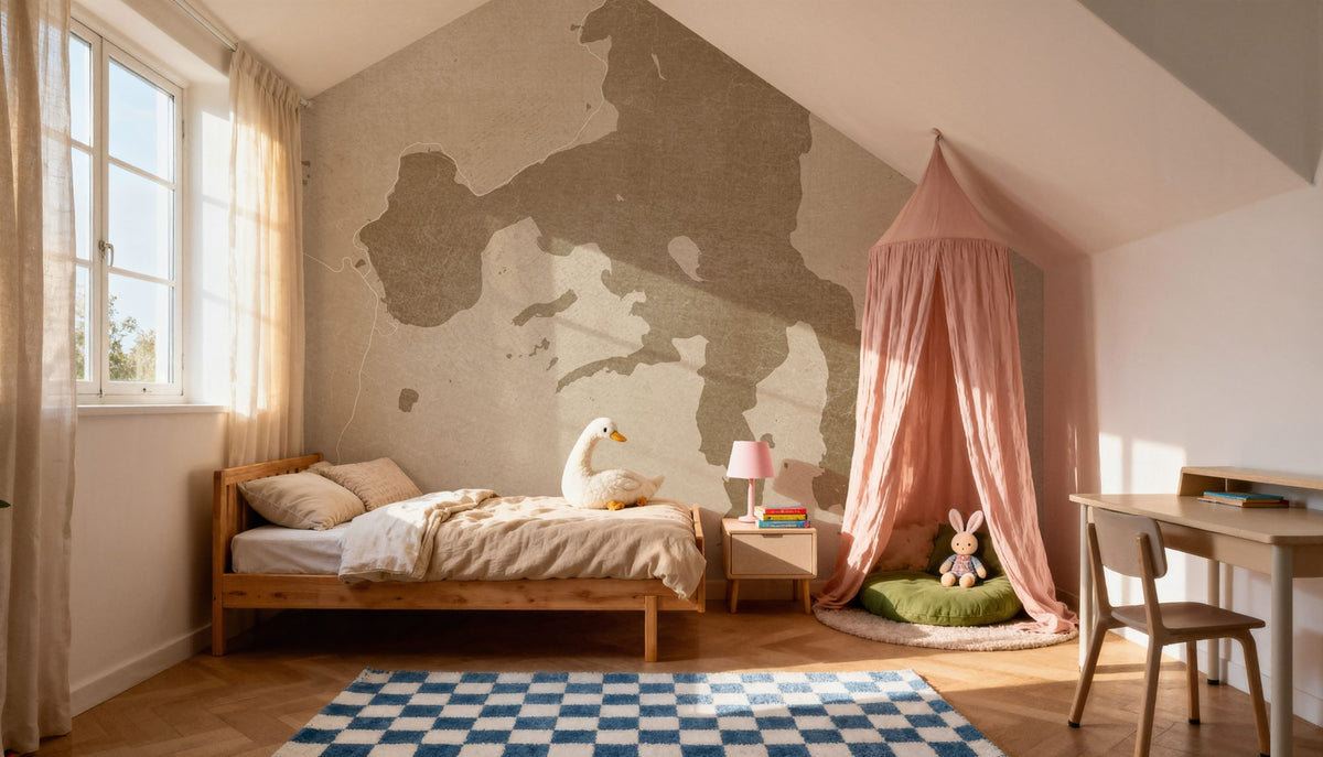 Yellowstone Lake Ochre Mural Wallpaper - room preview 02