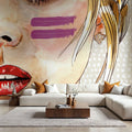 Pop Art Girl Mural Wallpaper - room preview 02