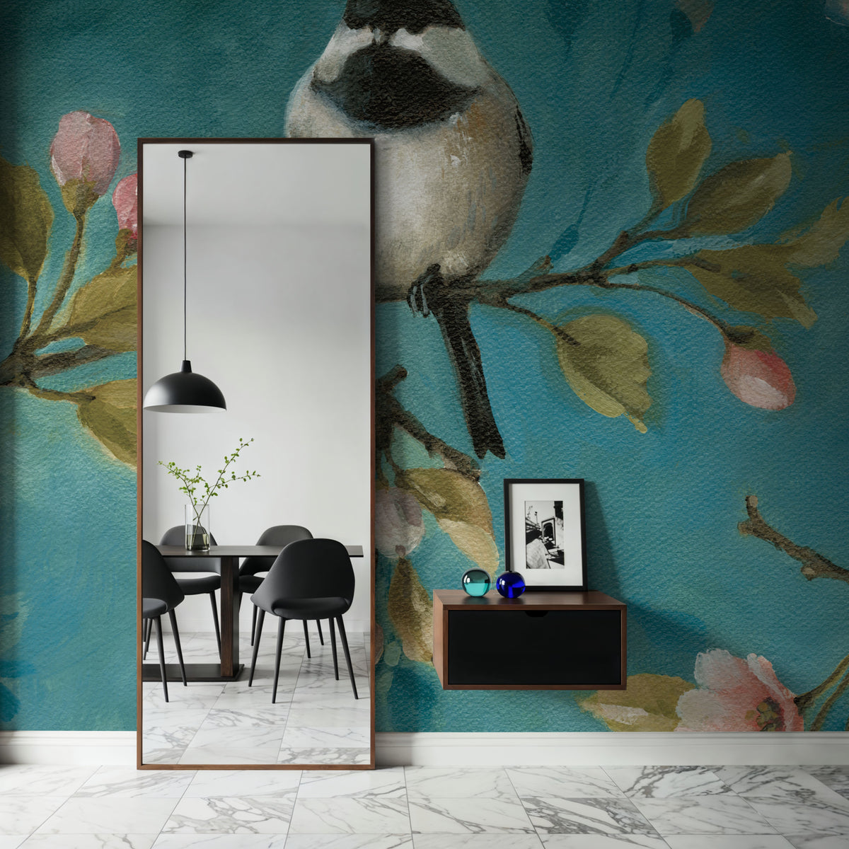 Blossom Bird II Mural Wallpaper - room preview 02