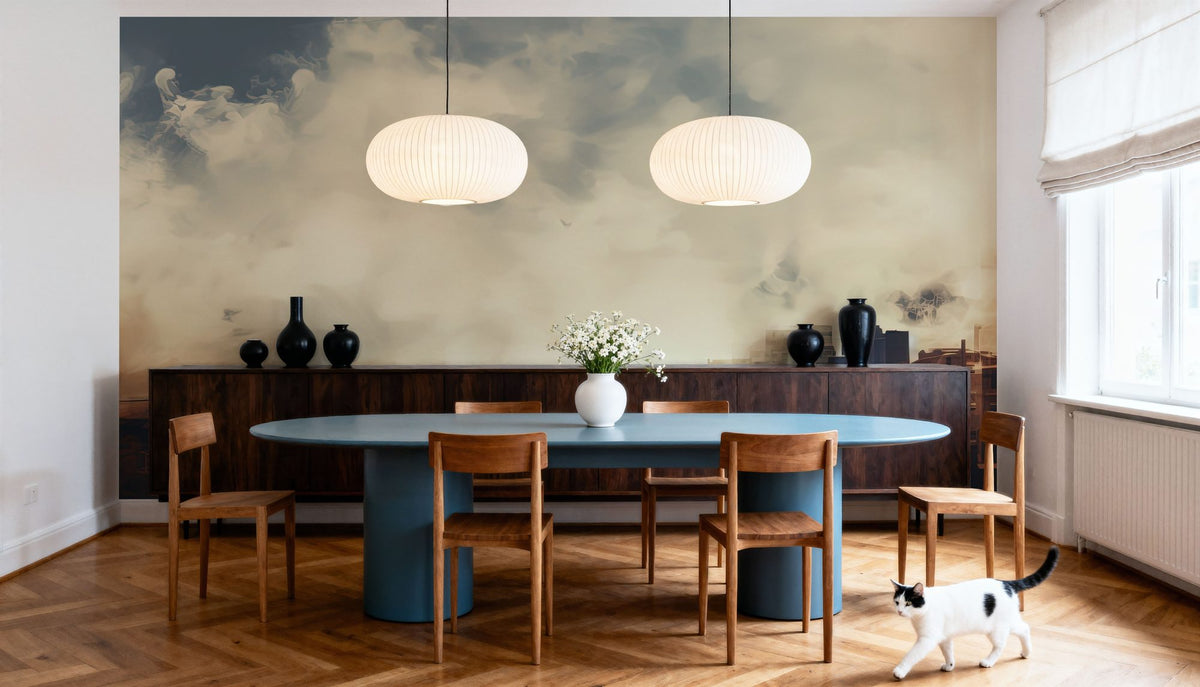 Sunny Cloudy Weather Mural Wallpaper - room preview 02