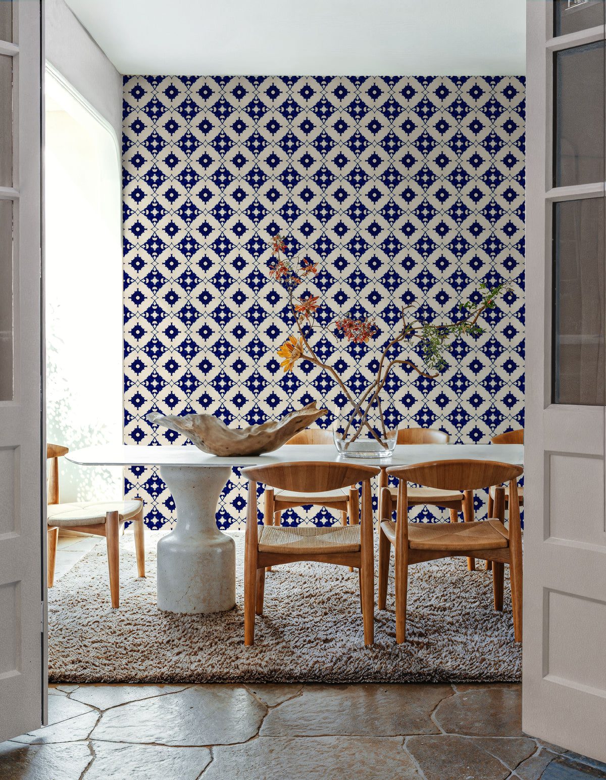 Nara Cornflower Mural Wallpaper - room preview 02