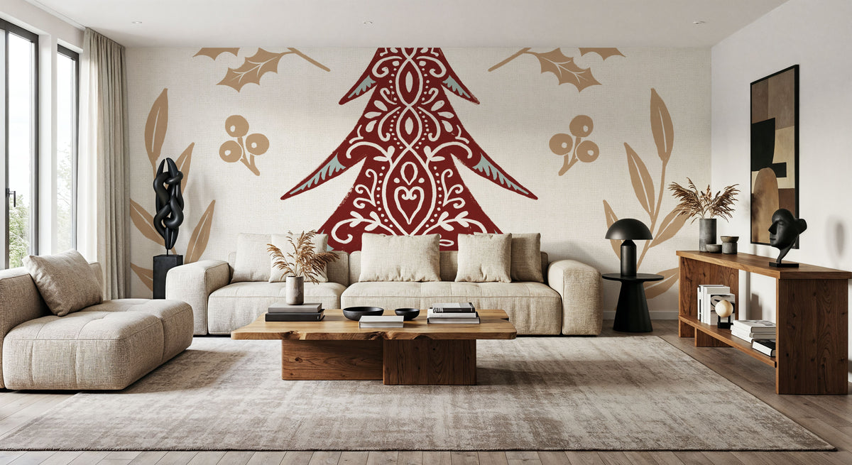 Holiday Form IX Color Mural Wallpaper - room preview 02