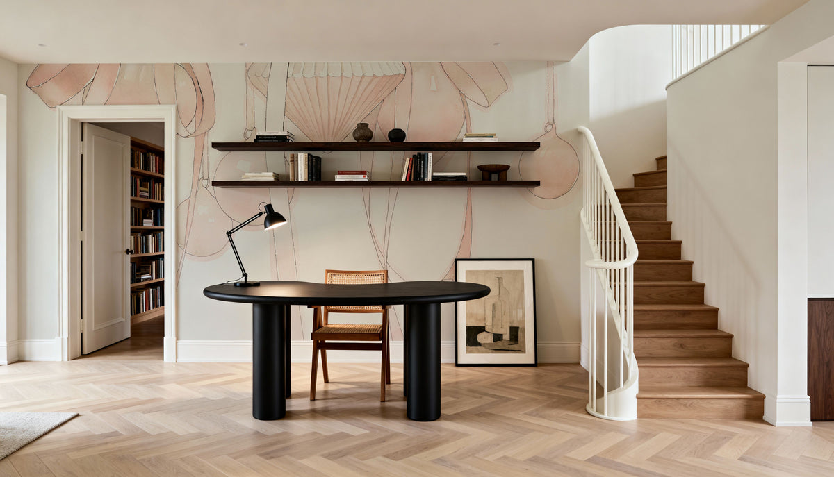 My Pink Christmas Mural Wallpaper - room preview 02