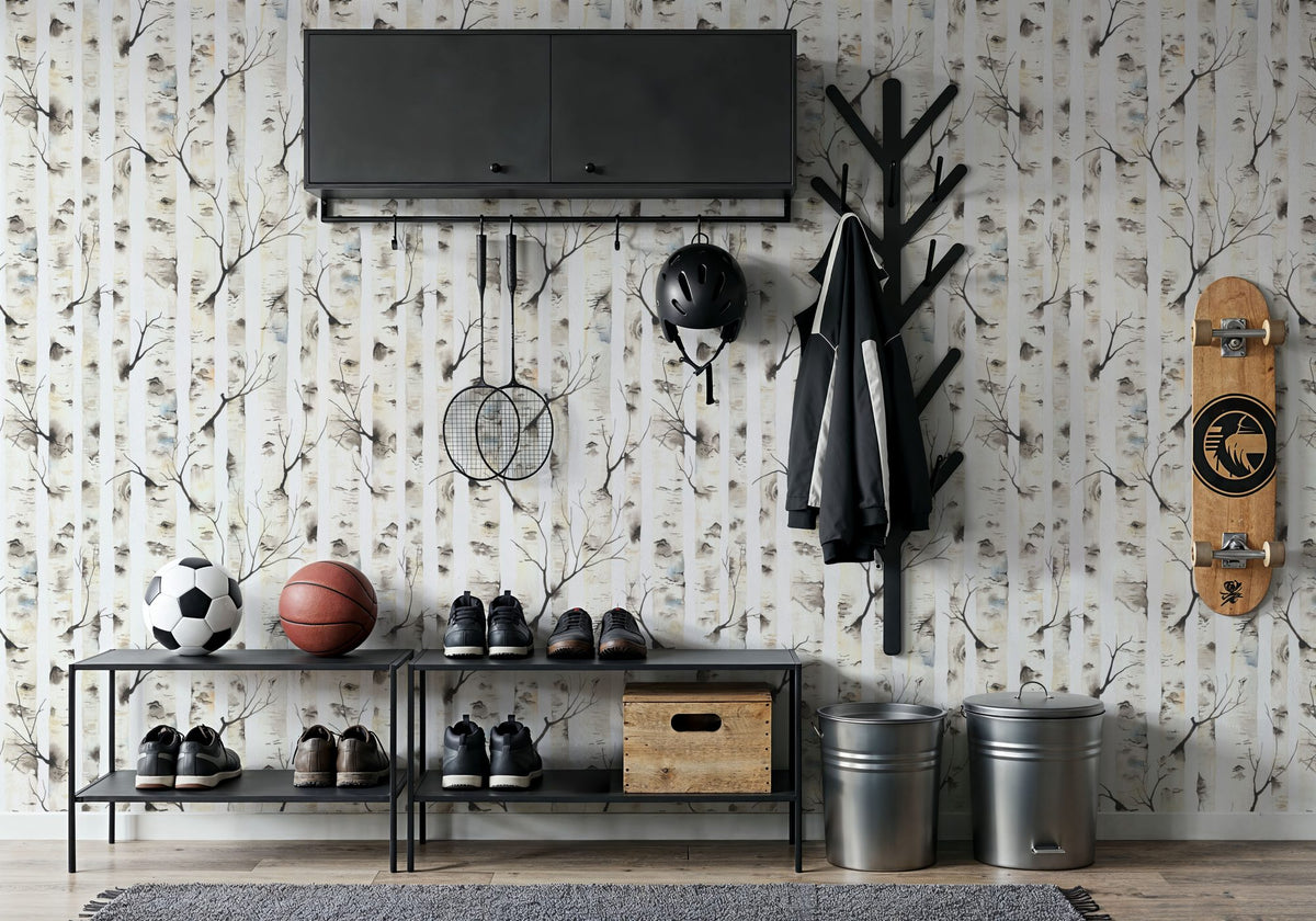Nordic Birch Mural Wallpaper - room preview 02