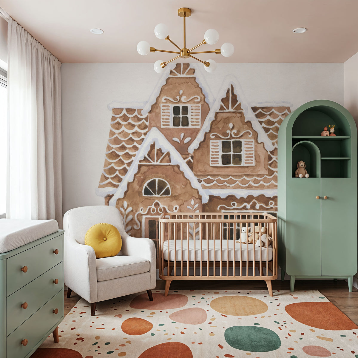 Gingerbread Dream House II Mural Wallpaper - room preview 02