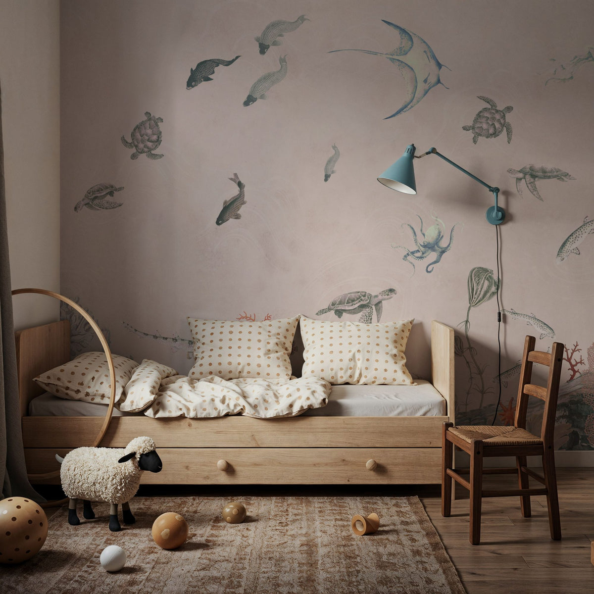 Great Reef, Rose Mural Wallpaper - room preview 02