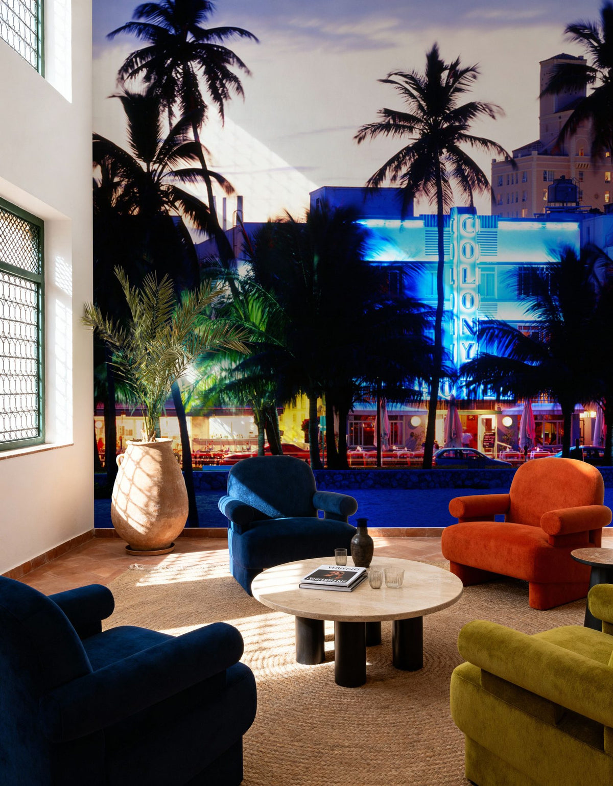 Neon Colony Sunset Mural Wallpaper - room preview 02