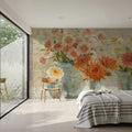 Dahlias in Vases Mural Wallpaper - room preview 02
