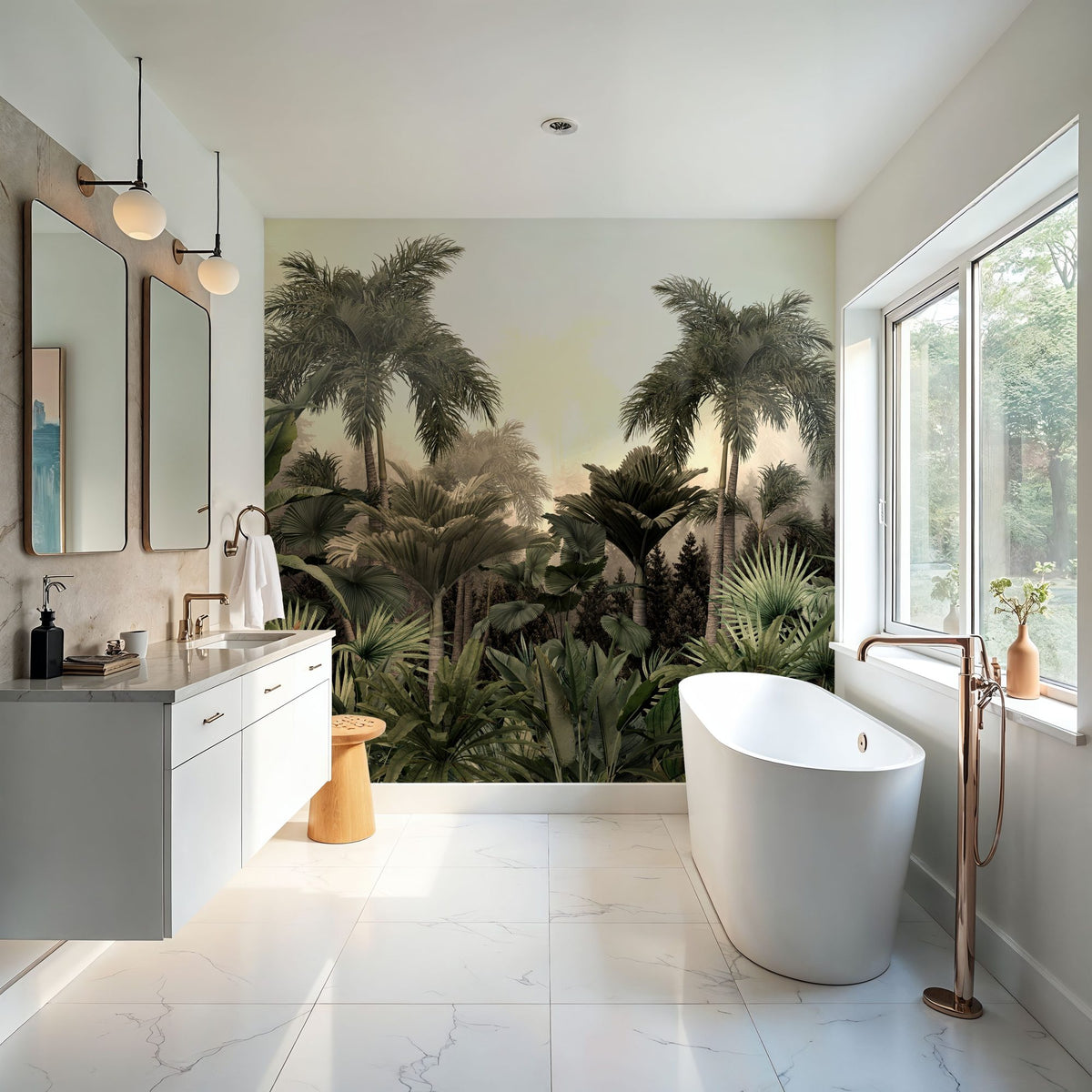 Rain Forest Mural Wallpaper - room preview 02