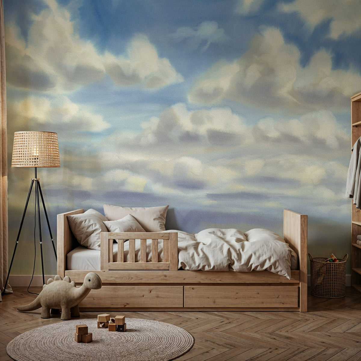 Cloud Drift Mural Wallpaper - room preview 02