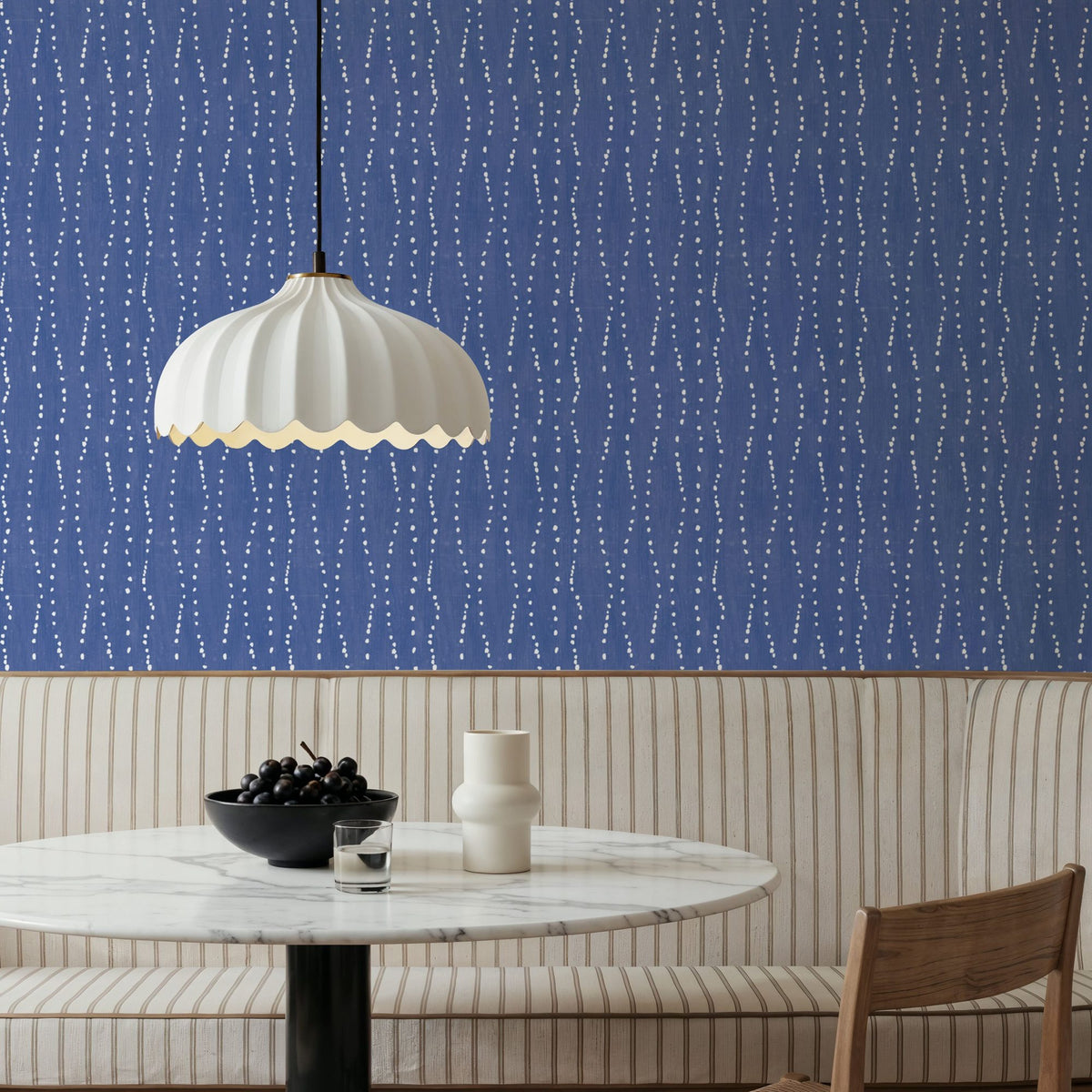 Coastal Dripping Blue Mural Wallpaper - room preview 02