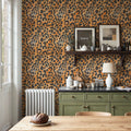 Summer Paws Orange Mural Wallpaper - room preview 02