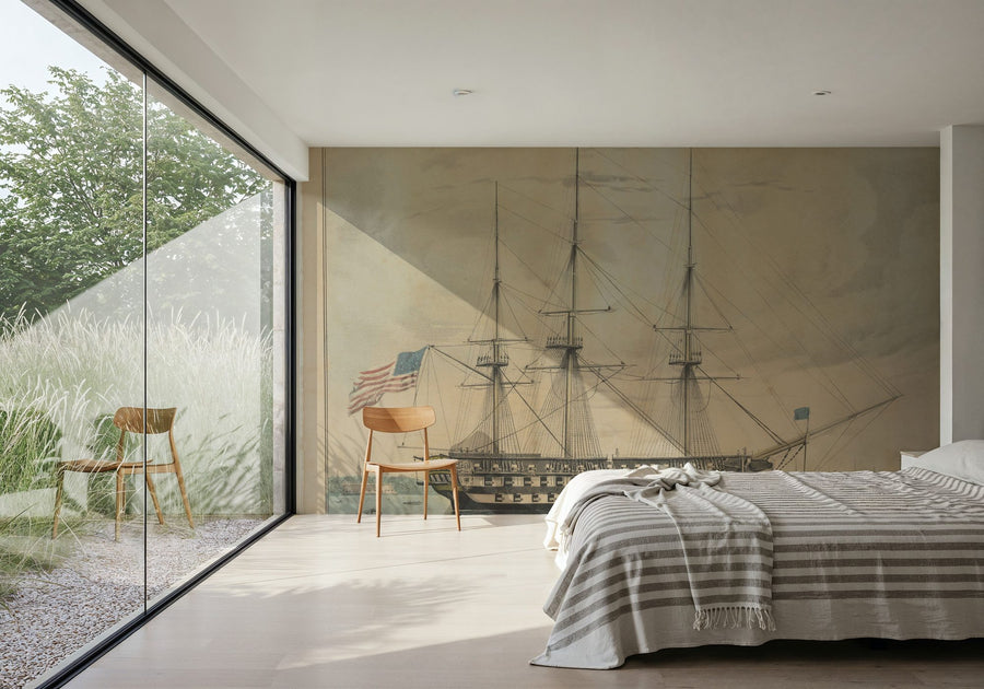 Nautical Wallpaper Mural – Maritime Wall Mural – North Carolina Ship