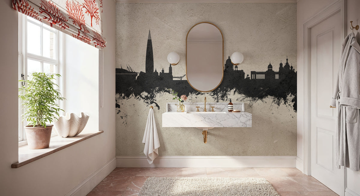 St Petersbug Russia Skyline Concrete Mural Wallpaper - room preview 02