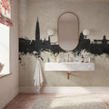 St Petersbug Russia Skyline Concrete Mural Wallpaper - room preview 02