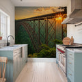 New River Gorge Bridge Mural Wallpaper - room preview 02