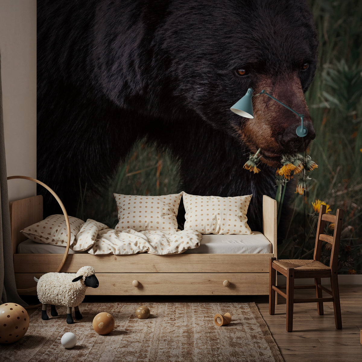 Hungry Bear Mural Wallpaper - room preview 02