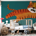 Get Em Tiger Mural Wallpaper - room preview 02