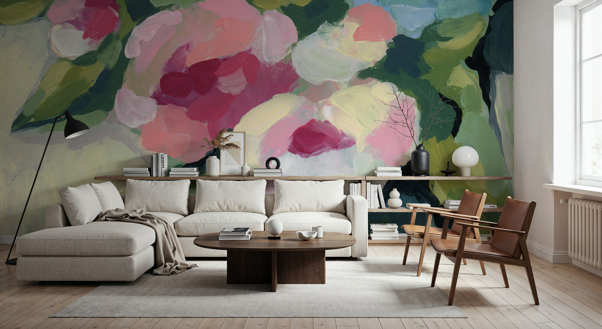 Spring Florals in Vase II Mural Wallpaper - room preview 02