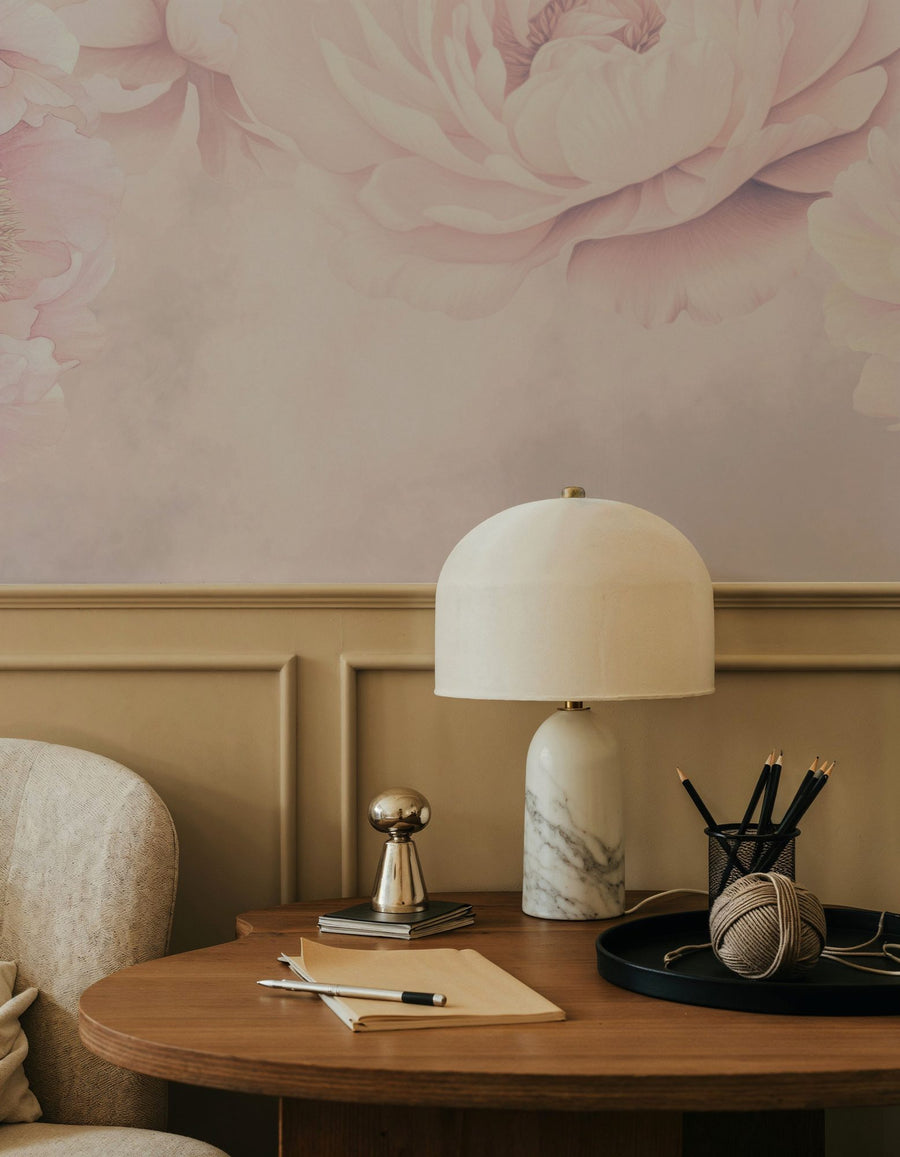 Floral Wallpaper Mural – Flower Wallpaper – Transcendent Peony, Dusty Pink