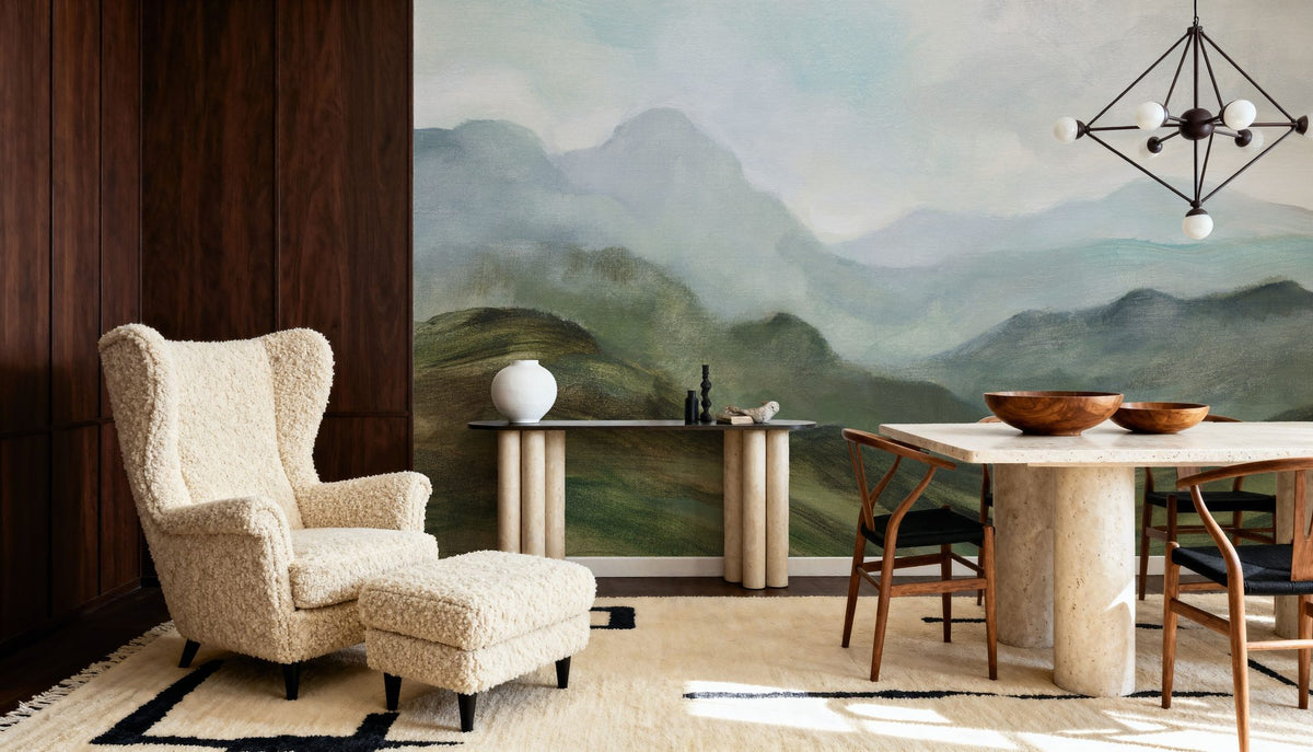 High Mountain Mural Wallpaper - room preview 02
