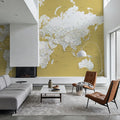 World Map Cities - Andrew Mural Wallpaper - room preview 02