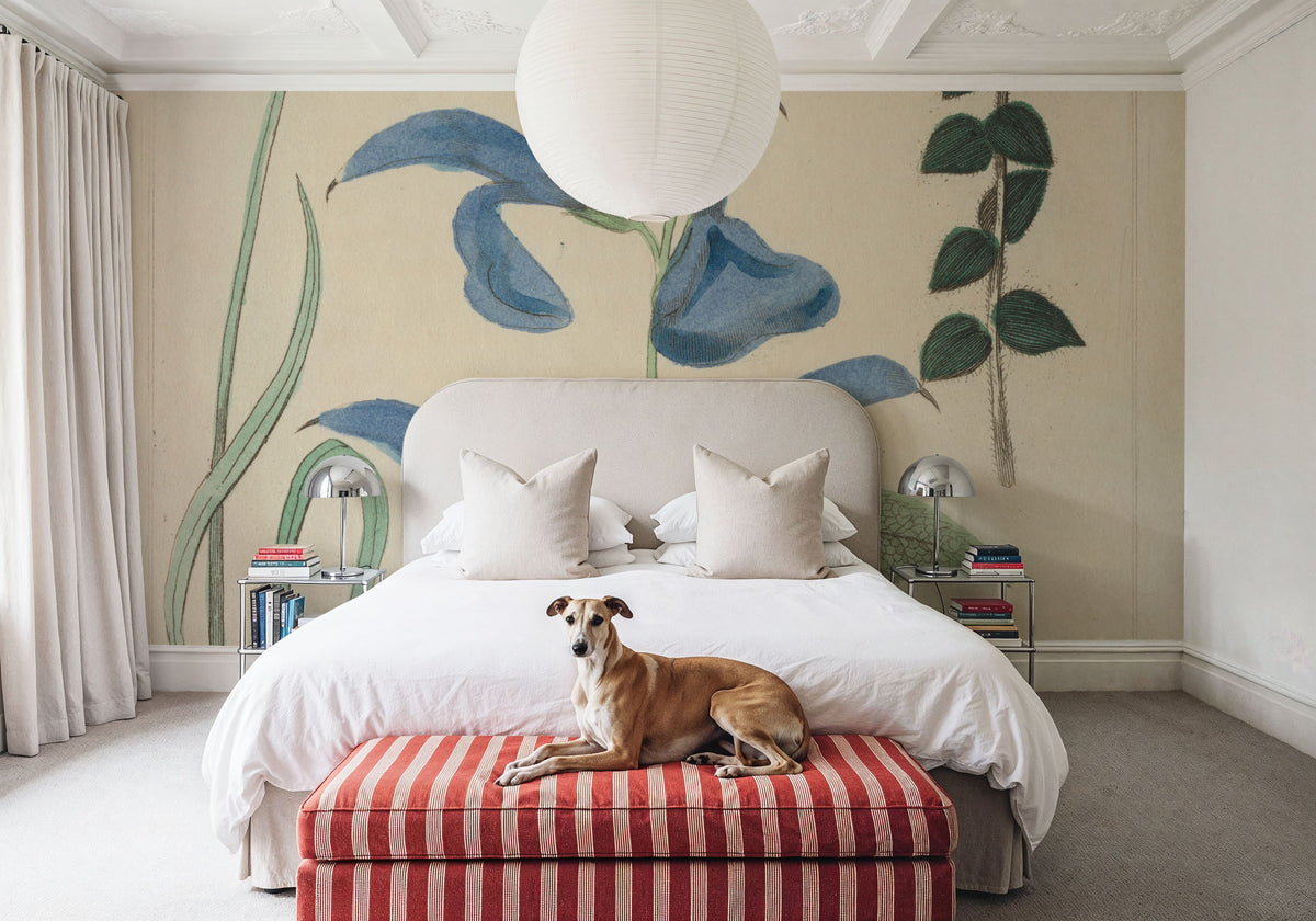 Salvia Florals II Mural Wallpaper - room preview 02