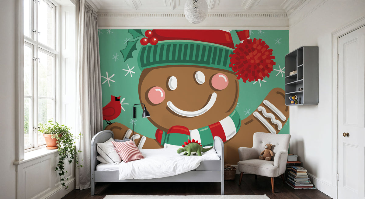 Festive Christmas VIII Mural Wallpaper - room preview 02