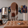 Rotterdam the Netherands Skyline Blue & Bronze Mural Wallpaper - room preview 02
