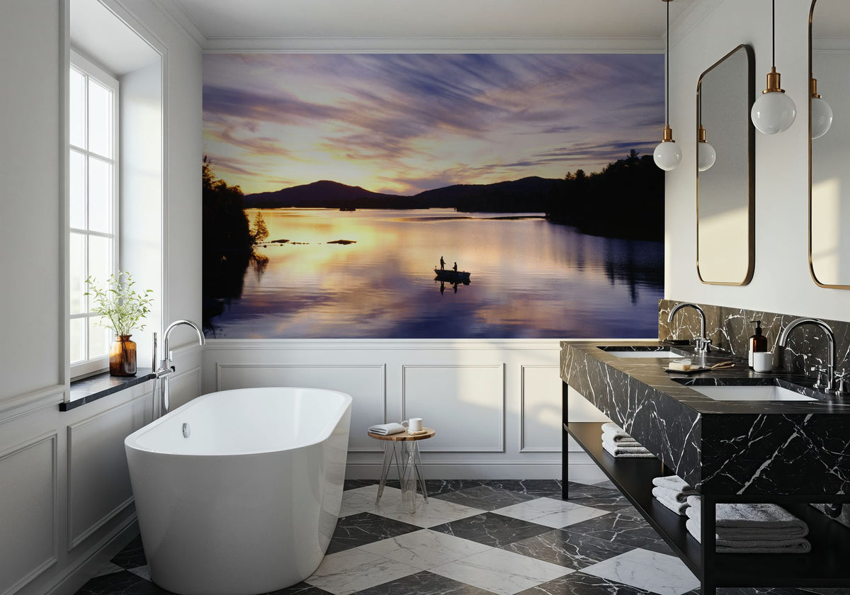 Twilight Voyage Mural Wallpaper - Neutral Tone - room preview 02