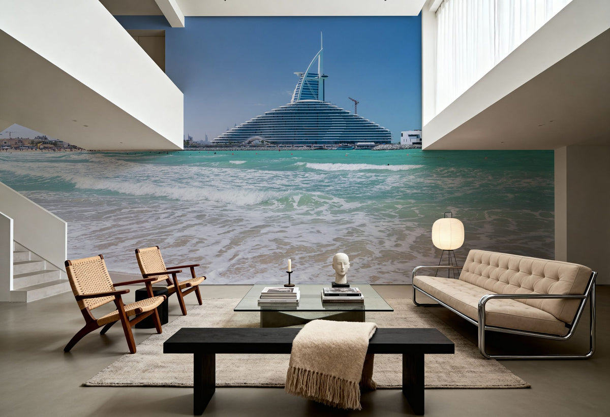 Turquoise Shore Mural Wallpaper - room preview 02
