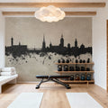 Stockholm Skyline Concrete Mural Wallpaper - room preview 02