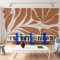 Blooming Joy II Terracotta Mural Wallpaper - room preview 02
