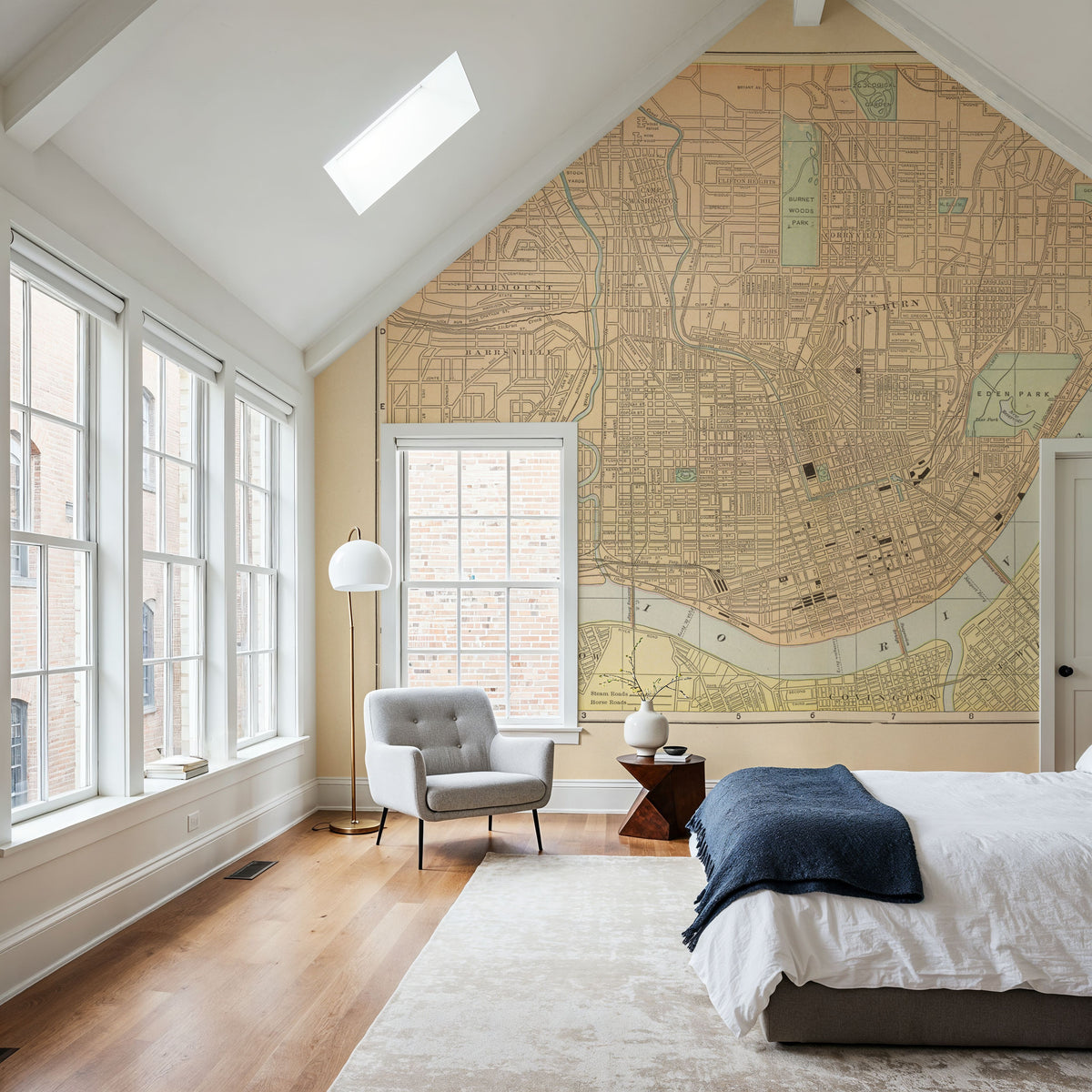 Map of Cincinnati Mural Wallpaper - room preview 02