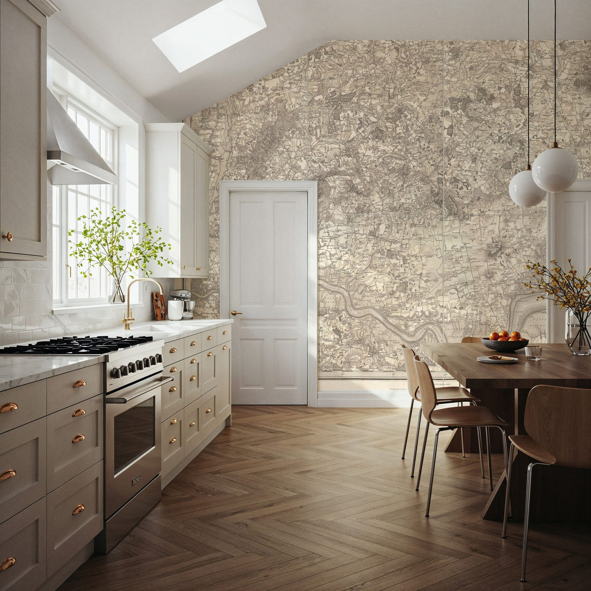 Along the River Thames Mural Wallpaper - room preview 02