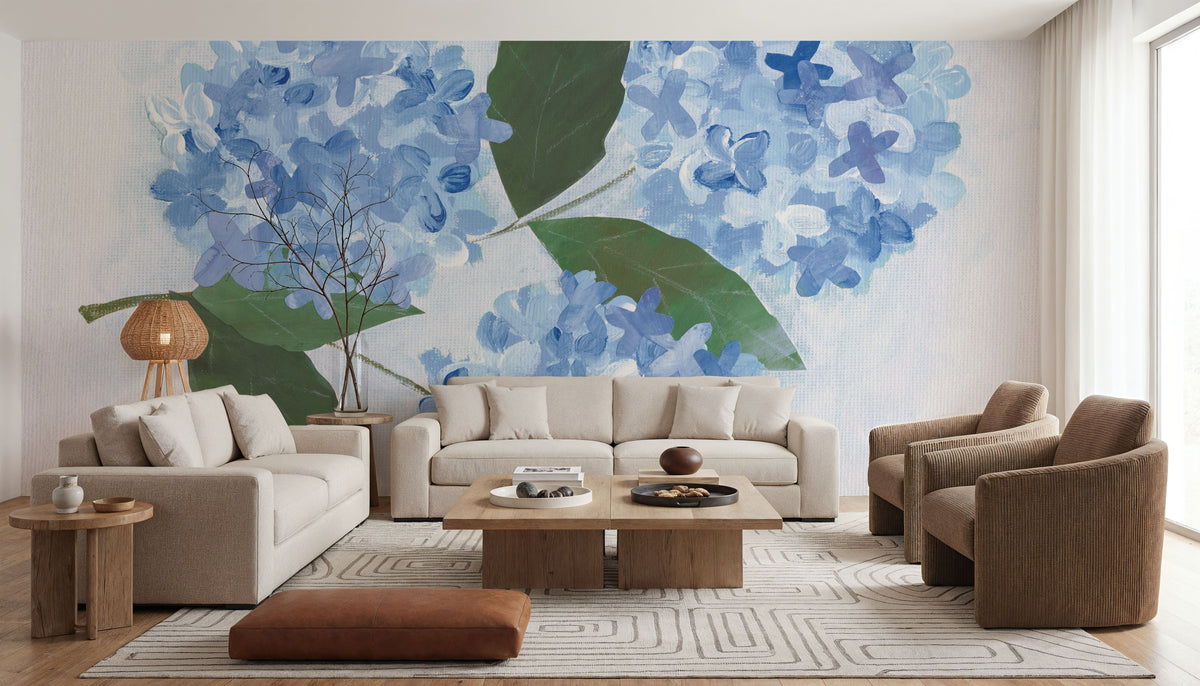 Providence Hydrangea I Mural Wallpaper - room preview 02