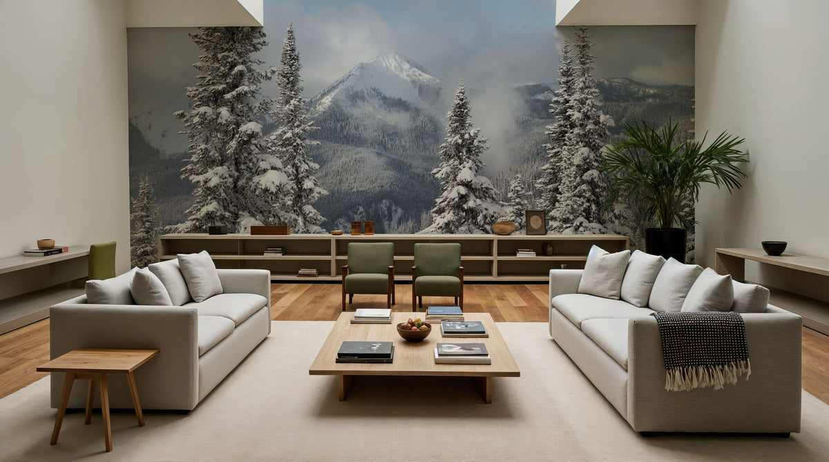 North Cascades Mural Wallpaper - room preview 02