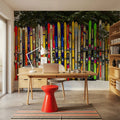Ski Memories Mural Wallpaper - room preview 02